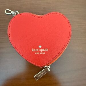Kate Spade Red Heart-Shaped Coin Purse
